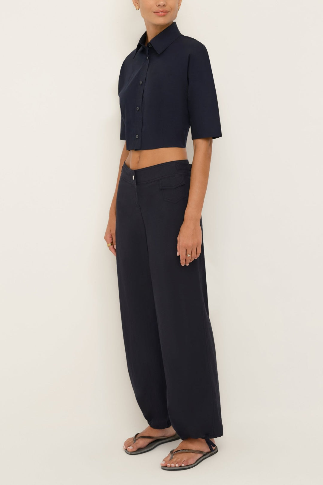 Cotton Billow Pant | Midnight - SULLIVAN