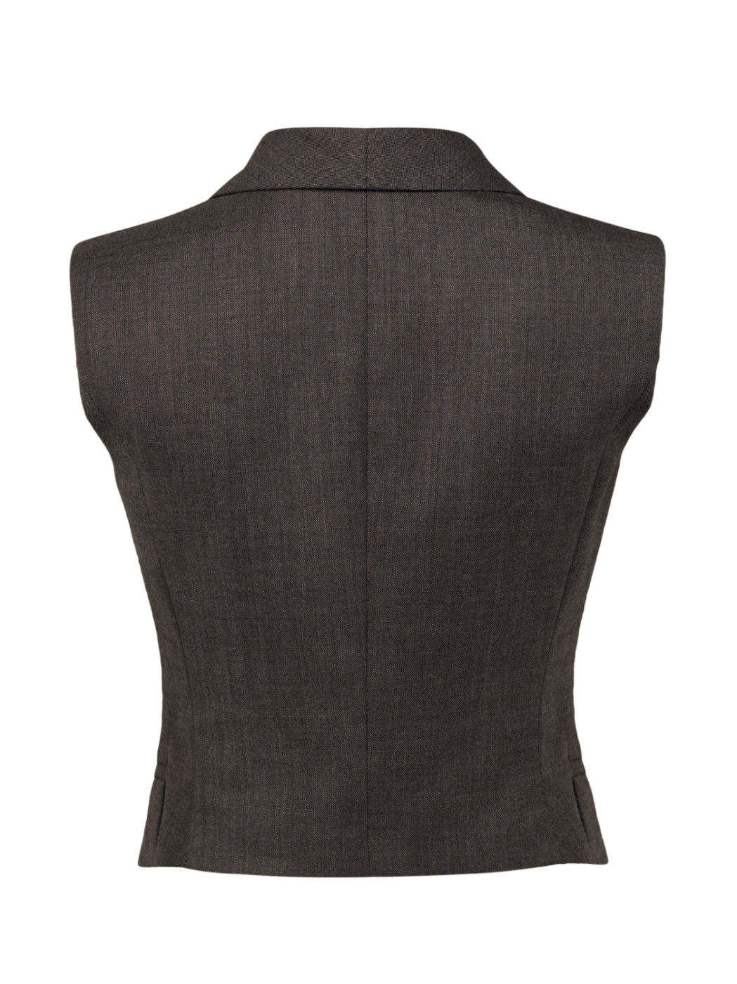Brown vest on a grey background