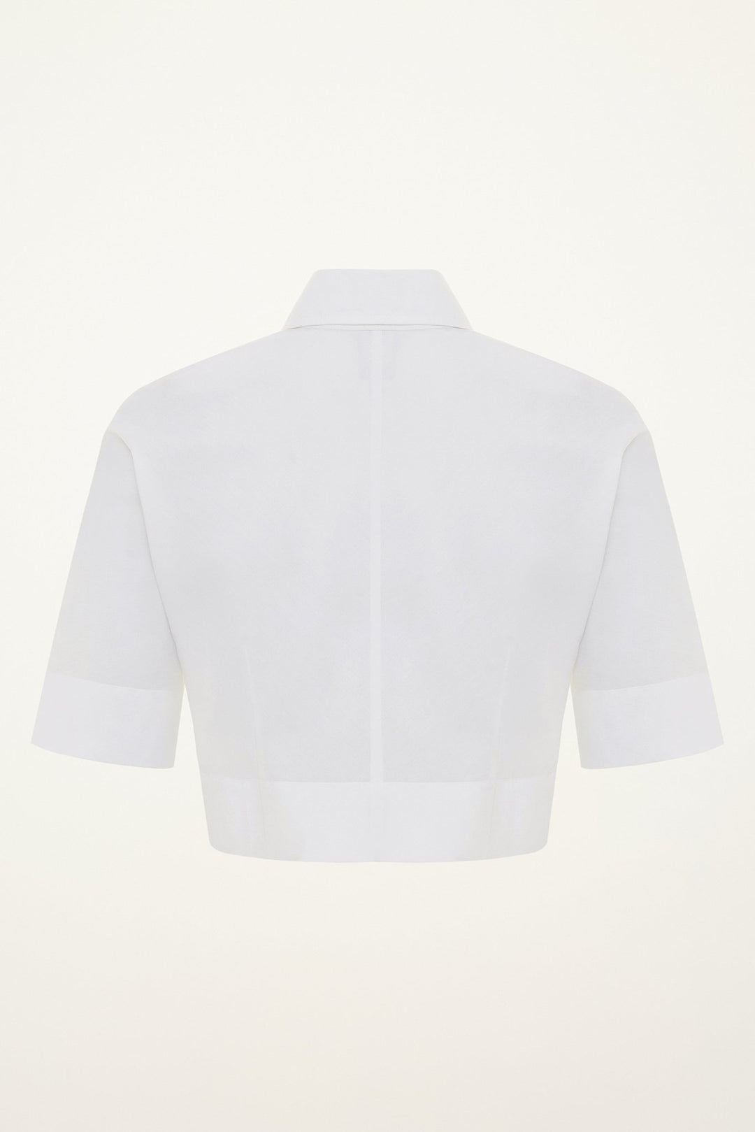 Italian Cotton Crop Blouse | Soft White - SULLIVAN