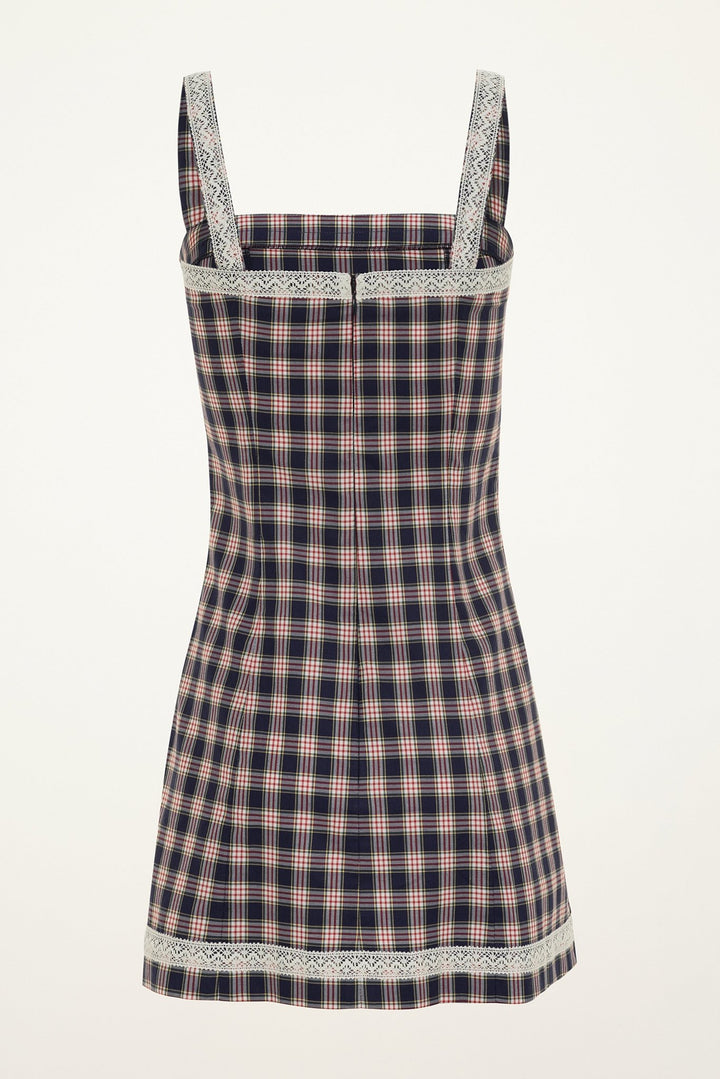 Italian Cotton Mini Dress | Summer Plaid - SULLIVAN