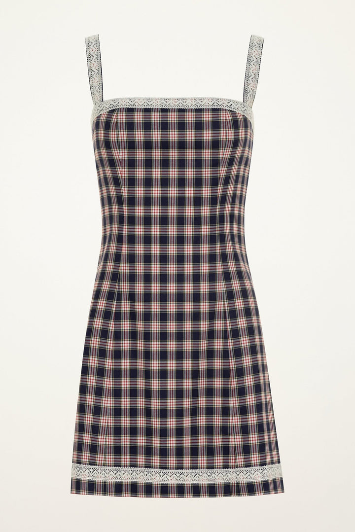 Italian Cotton Mini Dress | Summer Plaid - SULLIVAN