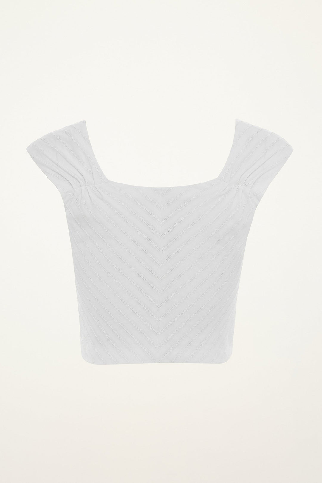 Japanese Cotton Corset Top | Soft White - SULLIVAN