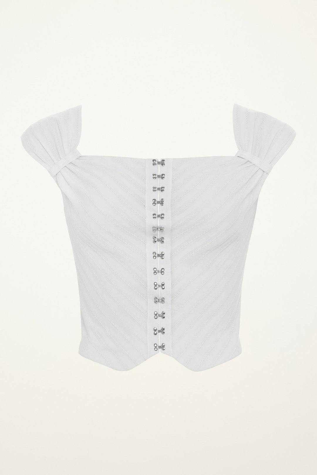Japanese Cotton Corset Top | Soft White - SULLIVAN