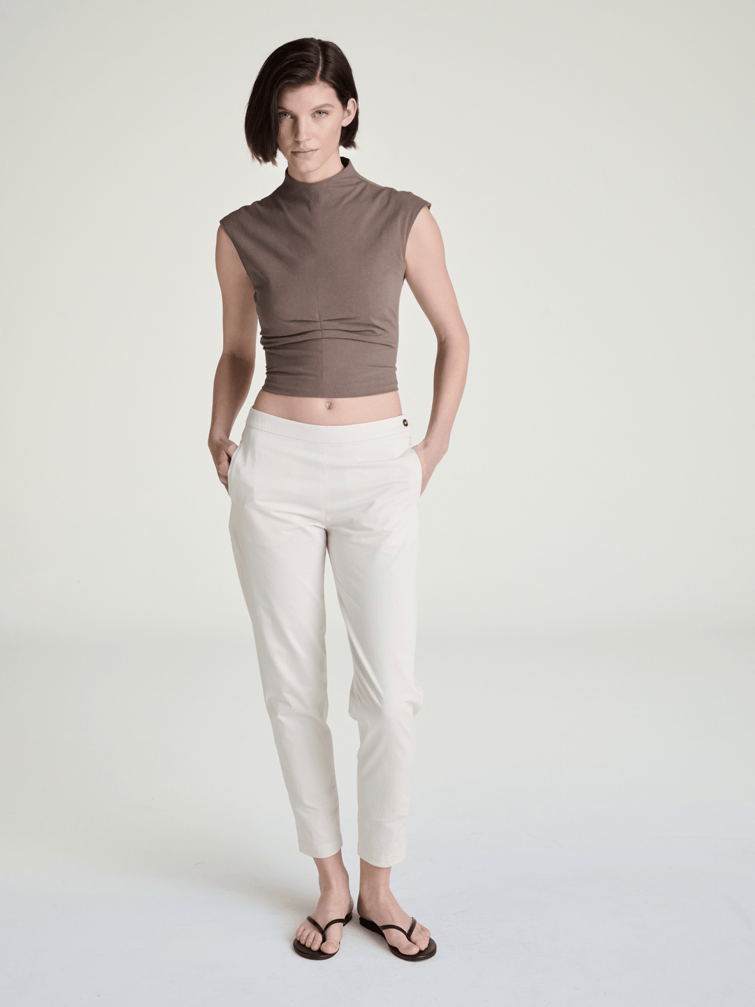 Lauren Jersey Mockneck | Clay - SULLIVAN