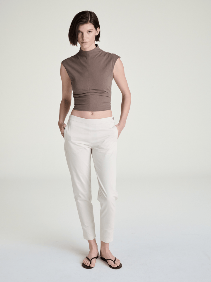 Lauren Jersey Mockneck | Clay - SULLIVAN