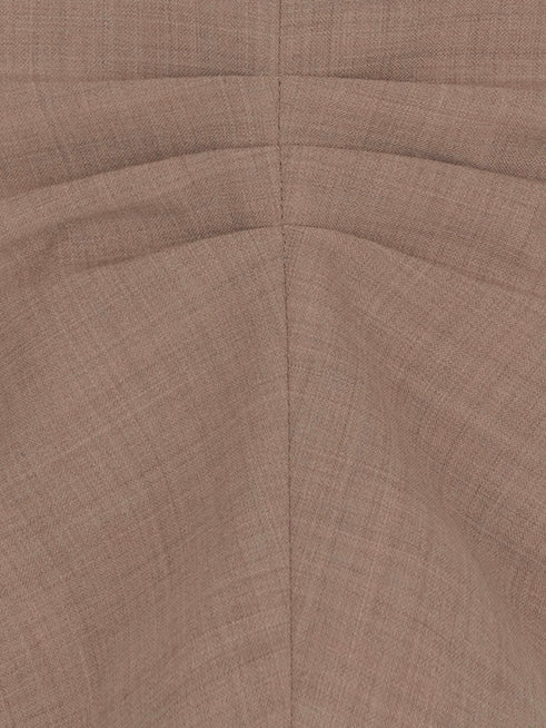 Close up of beige fabric.