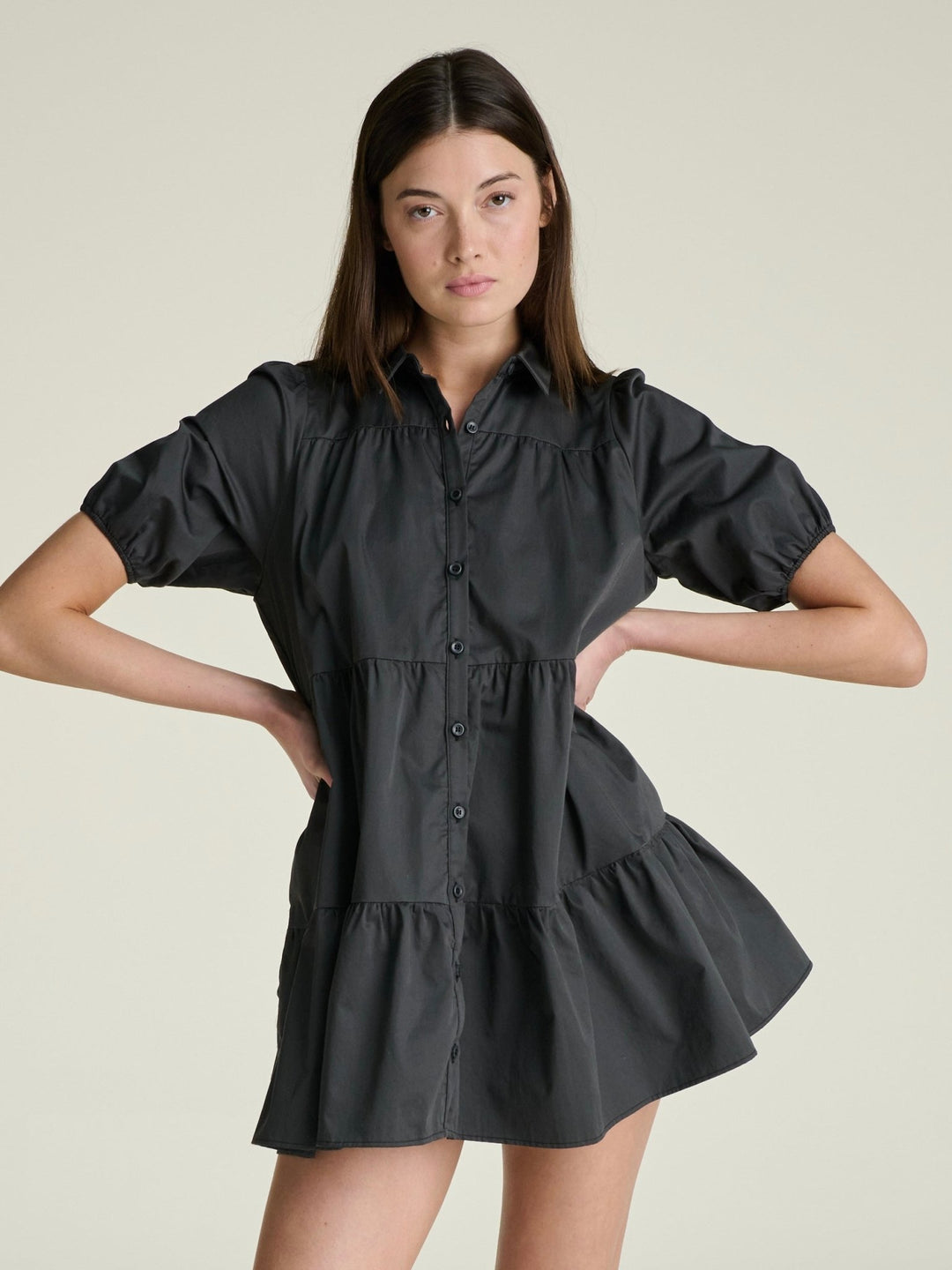 Lolita Shirt Dress | Slate - SULLIVAN