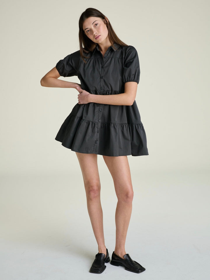 Lolita Shirt Dress | Slate - SULLIVAN